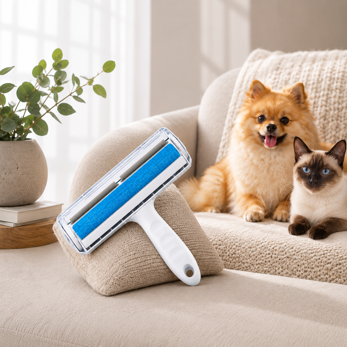 Rouleau anti-poils réutilisable Nivalyo pour chiens et chats